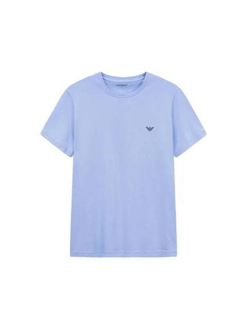 UNDERWEAR Men s Micro Logo Lounge T Shirt Blue - EMPORIO ARMANI - BALAAN 1