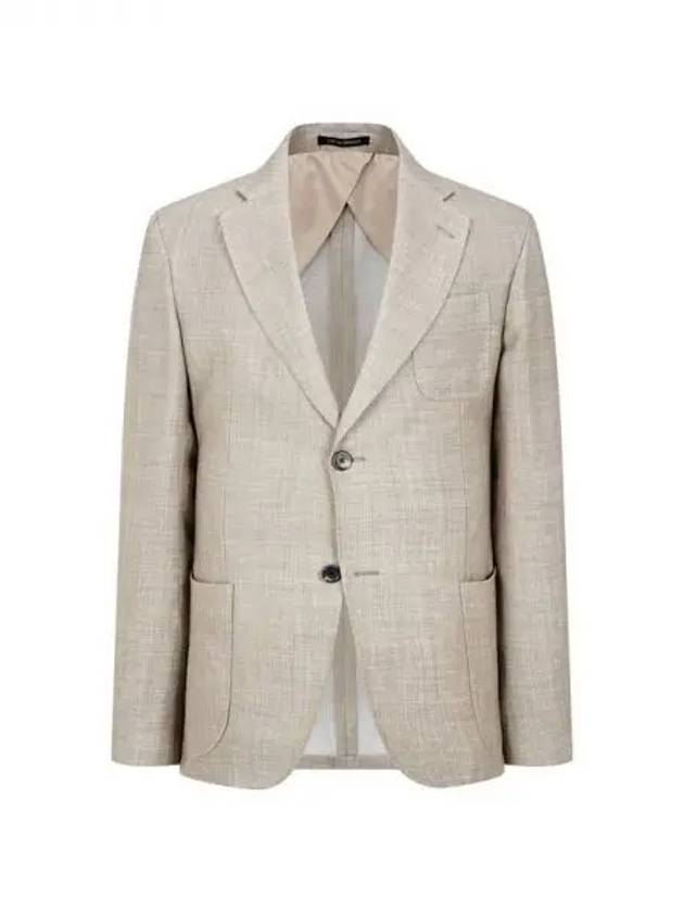 Men s Out Pocket Linen Blend Jacket Melange Beige 271450 - EMPORIO ARMANI - BALAAN 1