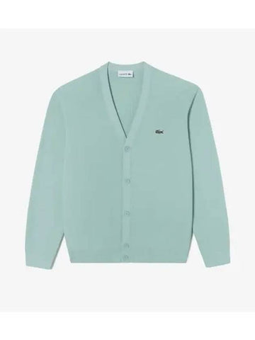 Men s Rings Basic V neck Cardigan Mint - LACOSTE - BALAAN 1