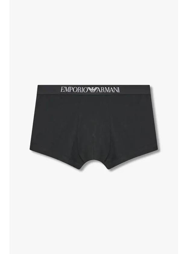 UNDERWEAR Men s Logo Banding Solid Drawn Black - EMPORIO ARMANI - BALAAN 1