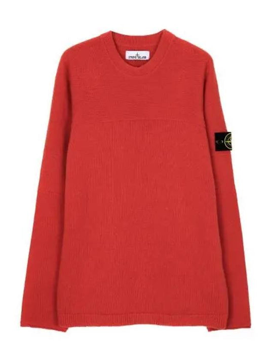 Lambswool crew neck knit regular fit men - STONE ISLAND - BALAAN 1