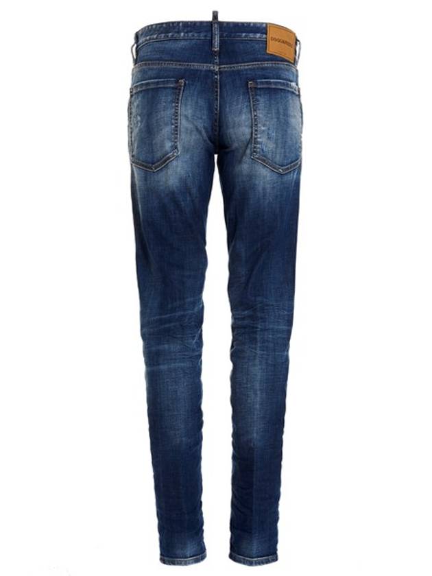 Medium Clean Vintage Wash Skinny Jeans Blue - DSQUARED2 - BALAAN 4