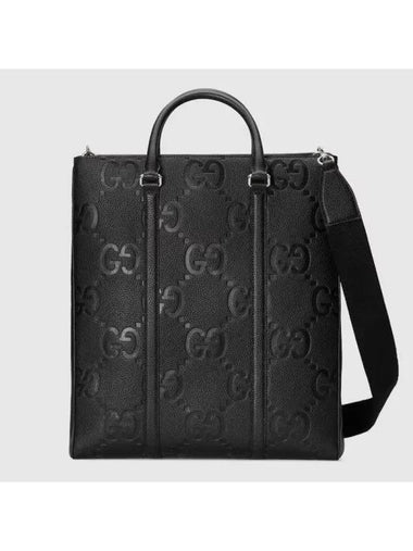 Jumbo GG Medium Tote Bag Black - GUCCI - BALAAN 1