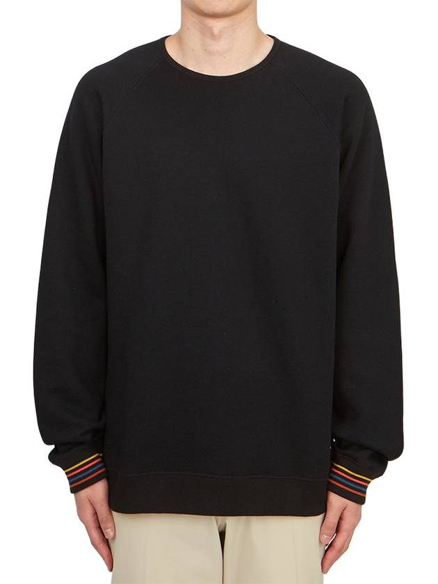 Artist Stripe Cuff Long Sleeve T-Shirt Black - PAUL SMITH - BALAAN 2