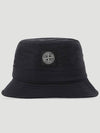 Logo Patch Bucket Hat Black - STONE ISLAND - BALAAN 2