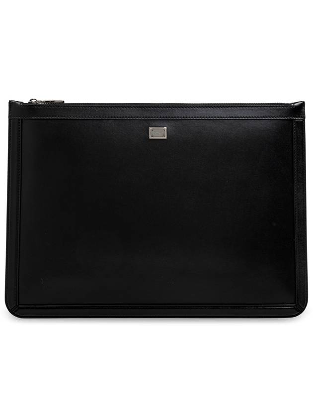 Dolce & Gabbana Leather Clutch, Men's, Black - DOLCE&GABBANA - BALAAN 1