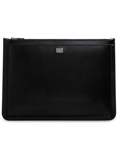 Dolce & Gabbana Leather Clutch, Men's, Black - DOLCE&GABBANA - BALAAN 1