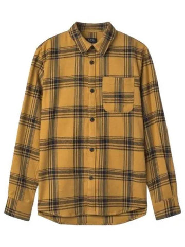 check print shirt yellow - A.P.C. - BALAAN 1