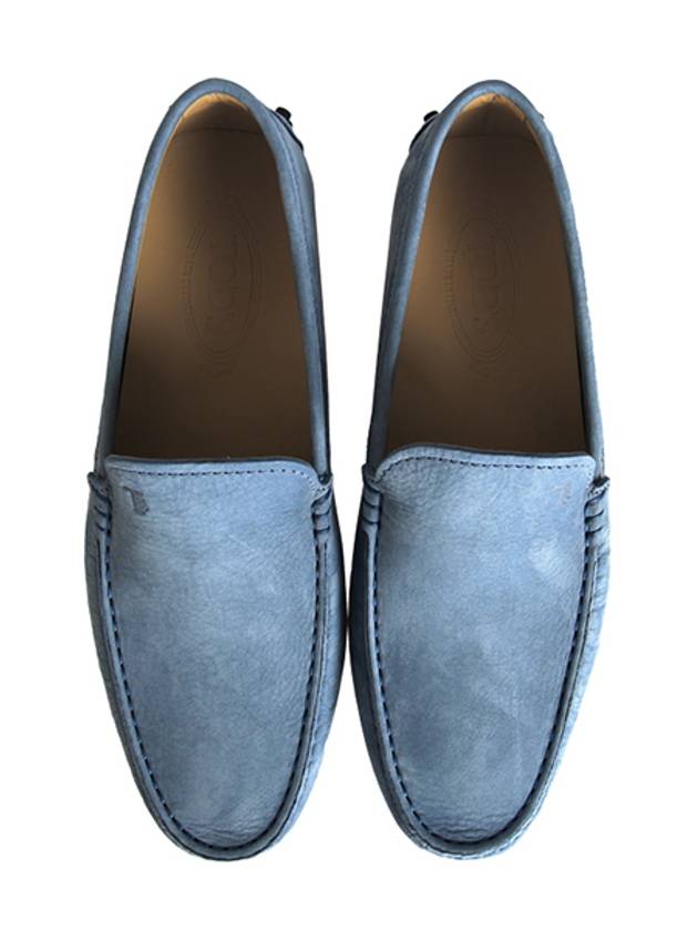 Gomino Nubuck Driving Shoes Light Blue - TOD'S - BALAAN.