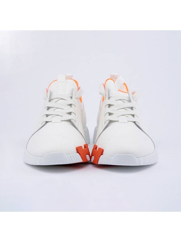 Depart Sneakers Knit Calfskin Blanc - HERMES - BALAAN 3