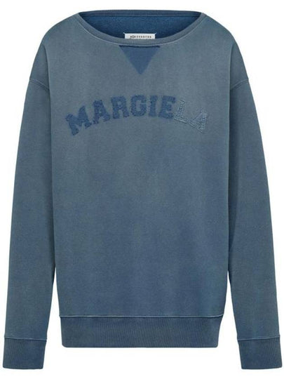 Oversized Fit Logo Sweatshirt Blue - MAISON MARGIELA - BALAAN 2