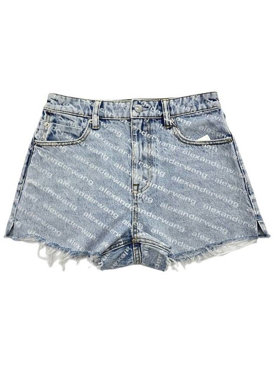 Logo Print Women’s Short Pants 4DC2204781 - ALEXANDER WANG - BALAAN 1