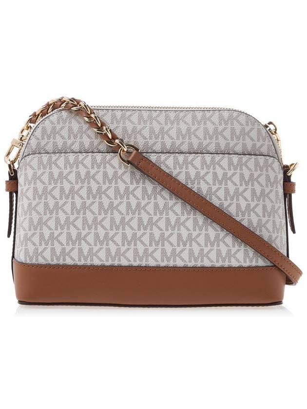 Large Logo Dome Cross Bag Vanilla White - MICHAEL KORS - BALAAN 4