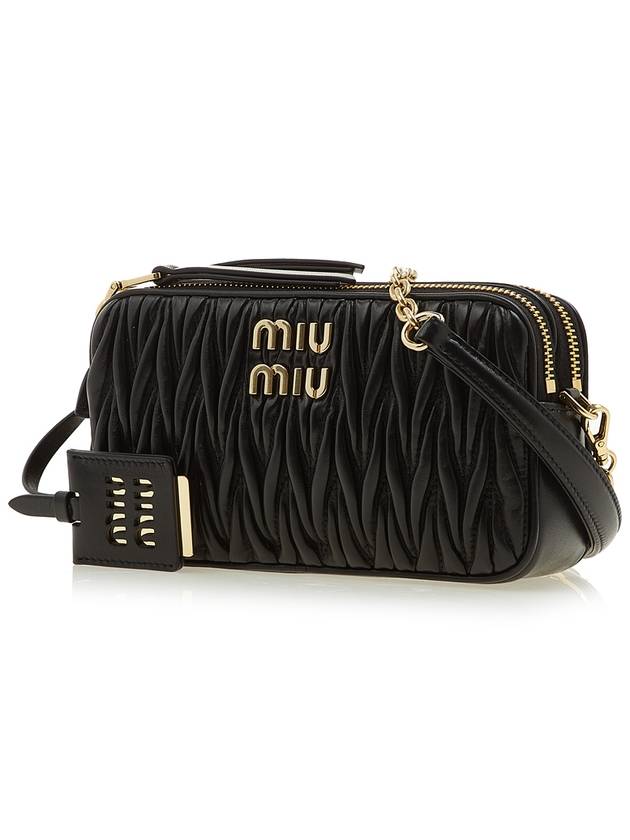 Matelasse Nappa Leather Mini Bag Black - MIU MIU - BALAAN 3