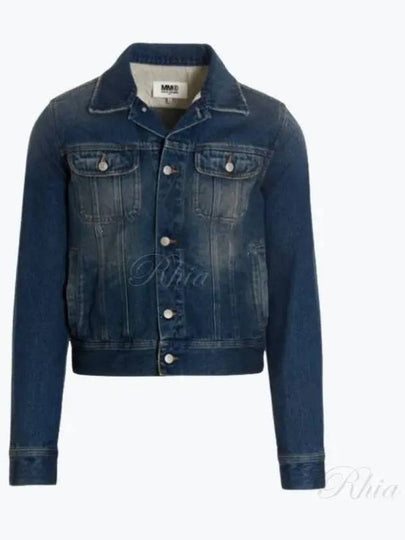 Men's Washed Cotton Sports Denim Jacket Blue - MAISON MARGIELA - BALAAN 2