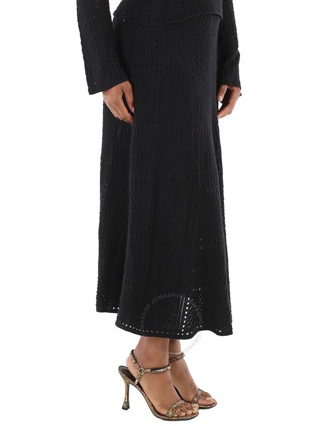 full embroidery knit A-line skirt black - CHLOE - BALAAN 3