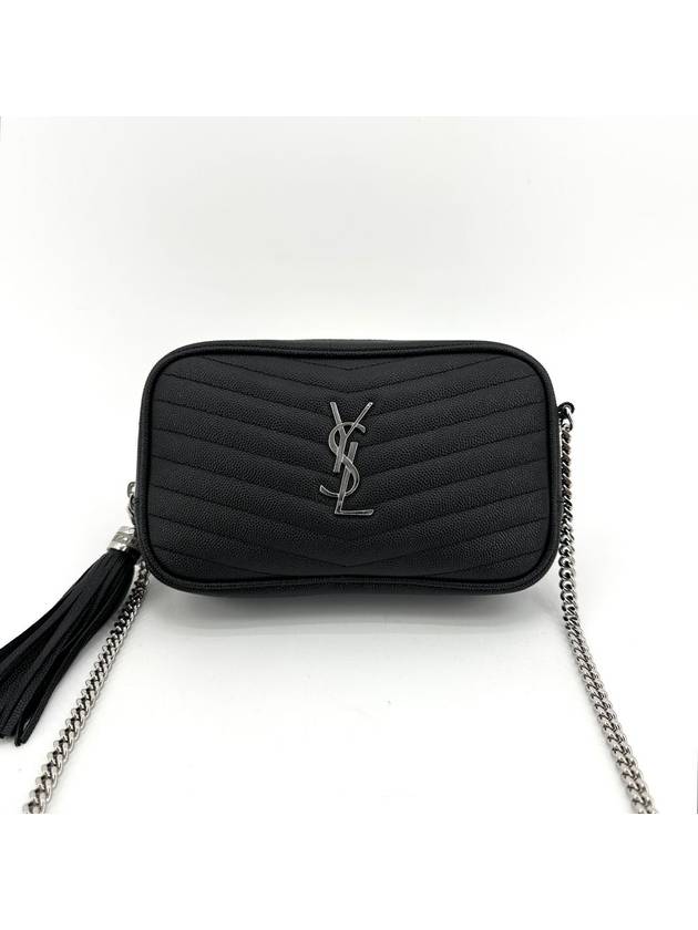 Lou Mini Matelasse shoulder bag and cross 612579 - SAINT LAURENT - BALAAN 2