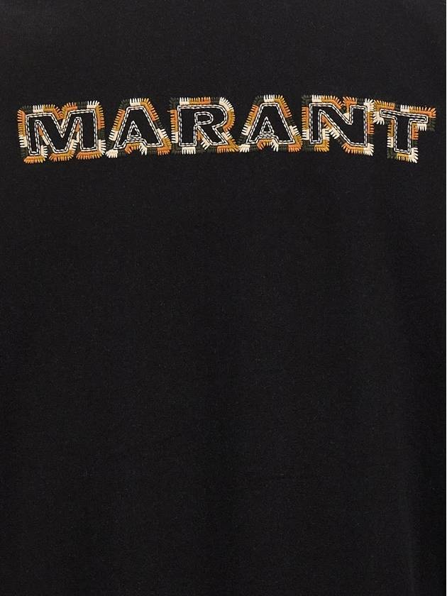 Mikoe Embroidered Logo Cotton Sweatshirt Black - ISABEL MARANT - BALAAN 5