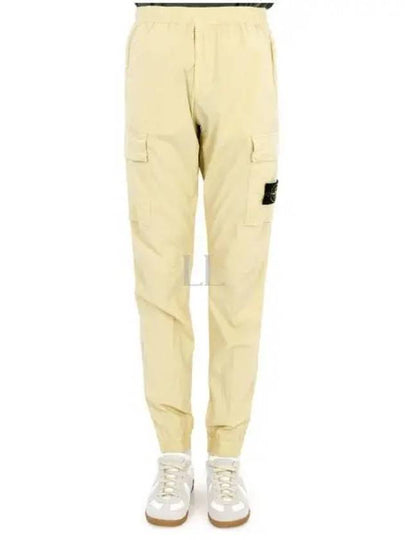 Logo Patch Cargo Straight Pants Khaki - STONE ISLAND - BALAAN 2