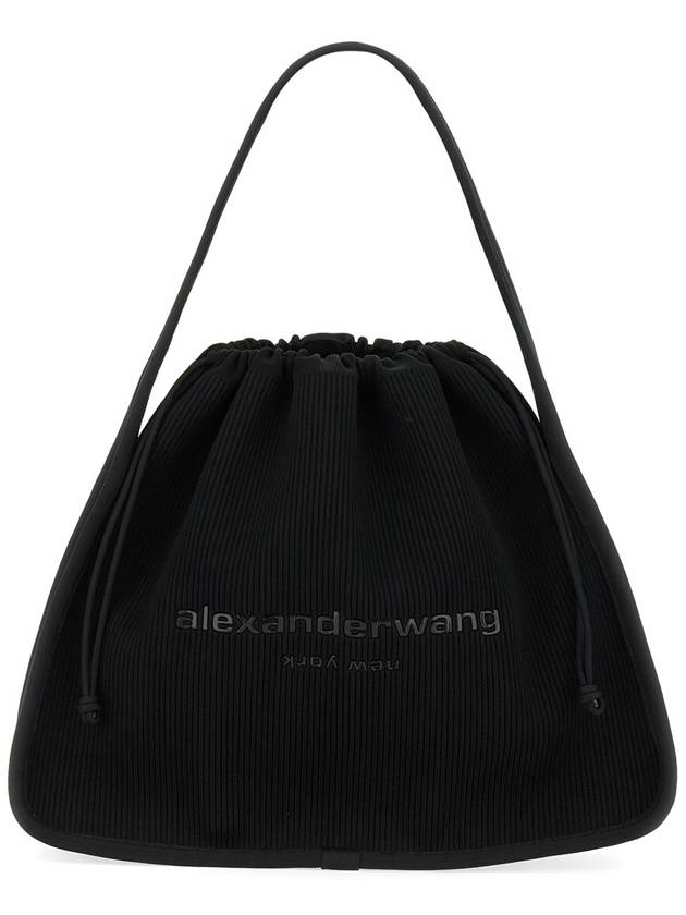 Ryan Rib Knit Large Tote Bag Black - ALEXANDER WANG - BALAAN 3