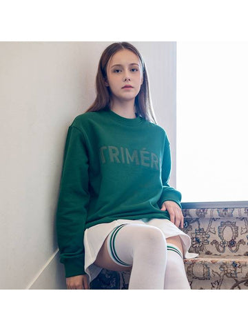 Applique sweatshirt UNISEX GREEN - TRIMERE - BALAAN 1