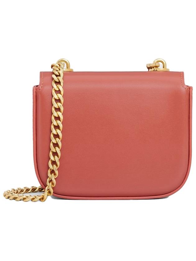 Triomphe Chain Shiny Calfskin Small Cross Bag Red Canyon - CELINE - BALAAN 4