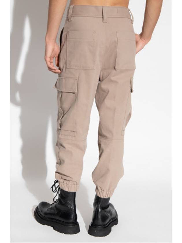 Banding Cargo Pocket Track Pants Beige - AMI - BALAAN 10