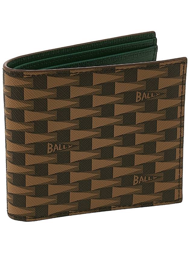 Monogram Pennant Half Wallet Brown - BALLY - BALAAN 3