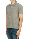Men's Collar Cotton Blend Short Sleeve PK Shirt Khaki - THEORY - BALAAN 3
