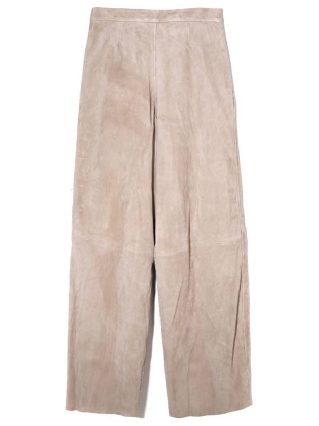 Suede Belt Strap Slacks Beige - AMI - BALAAN 3