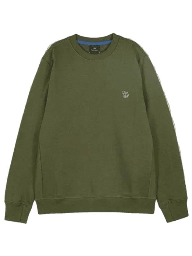 Zebra Patch Cotton Sweatshirt Green - PAUL SMITH - BALAAN 1