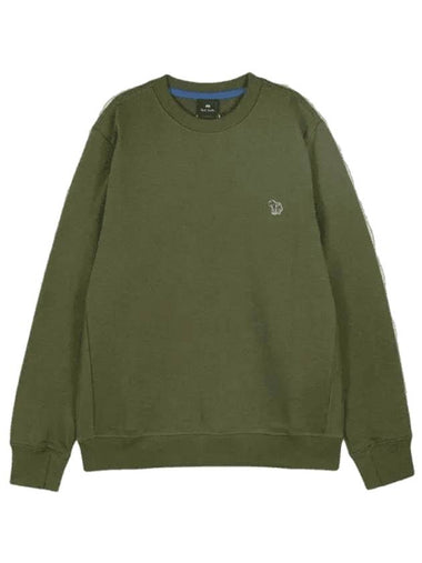 Zebra Patch Cotton Sweatshirt Green - PAUL SMITH - BALAAN 1