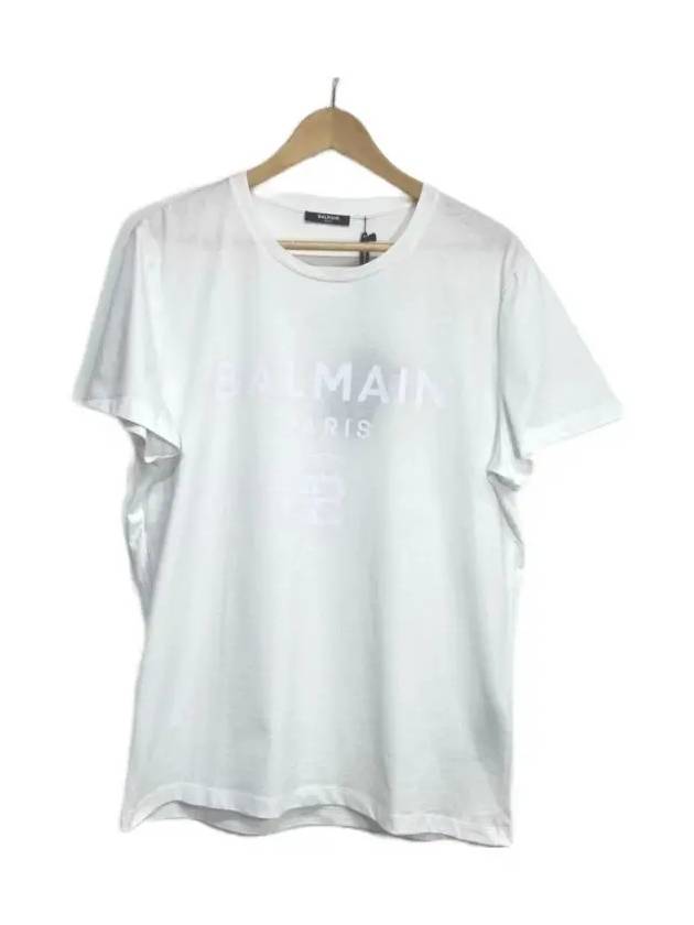 lettering logo print short sleeve t-shirt white - BALMAIN - BALAAN.