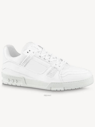 Men's LV Trainer Low Top Sneakers White - LOUIS VUITTON - BALAAN 2