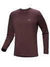 Raw Merino Wool Crew Neck Long Sleeve T-Shirt Phantasm - ARC'TERYX - BALAAN 1