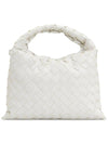 Intrecciato Mini Hop Tote Bag White - BOTTEGA VENETA - BALAAN 4