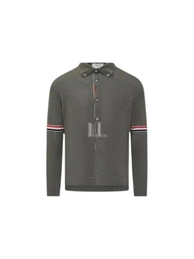 Merino Wool Armband Long Sleeve Shirt Dark Green - THOM BROWNE - BALAAN 2