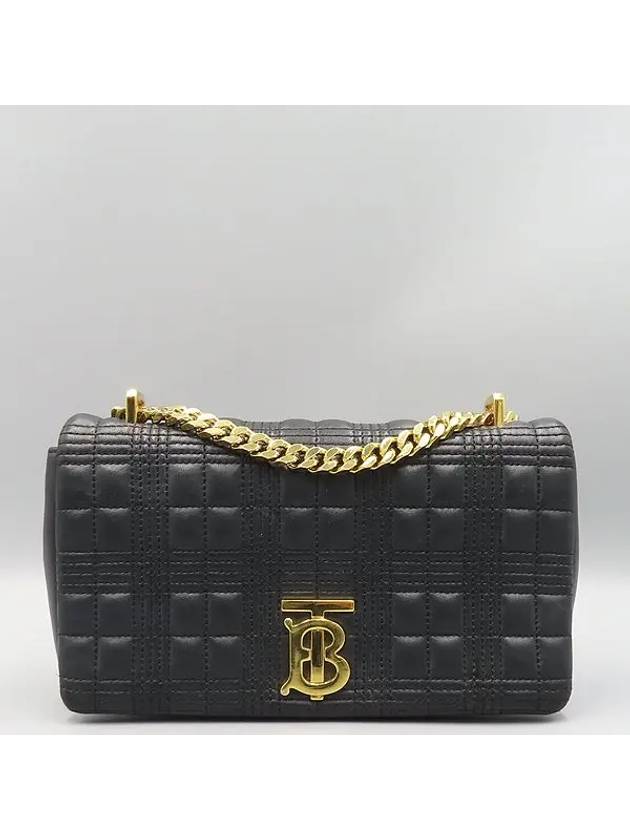 8021492 Black quilted leather LOLA gold plated TB logo small chain cross bag - BURBERRY - BALAAN 2