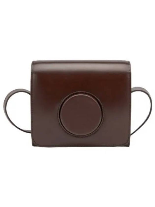 Small Vegetable Tan Leather Camera Shoulder Bag Roasted Pecan - LEMAIRE - BALAAN 1