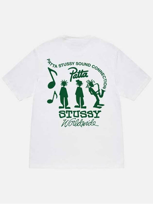 x Pata Sound Connection T Shirt White - STUSSY - BALAAN 1