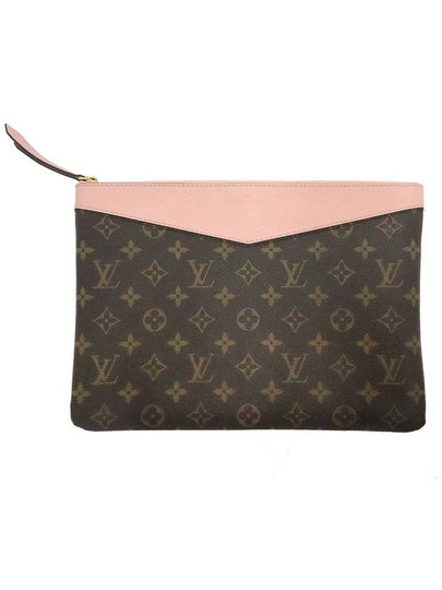 Women s Louis Vuitton M62942 Rose Powder Monogram Canvas Daily Pouch Clutch gt Gangbuk used luxury goods - LOUIS VUITTON - BALAAN 2