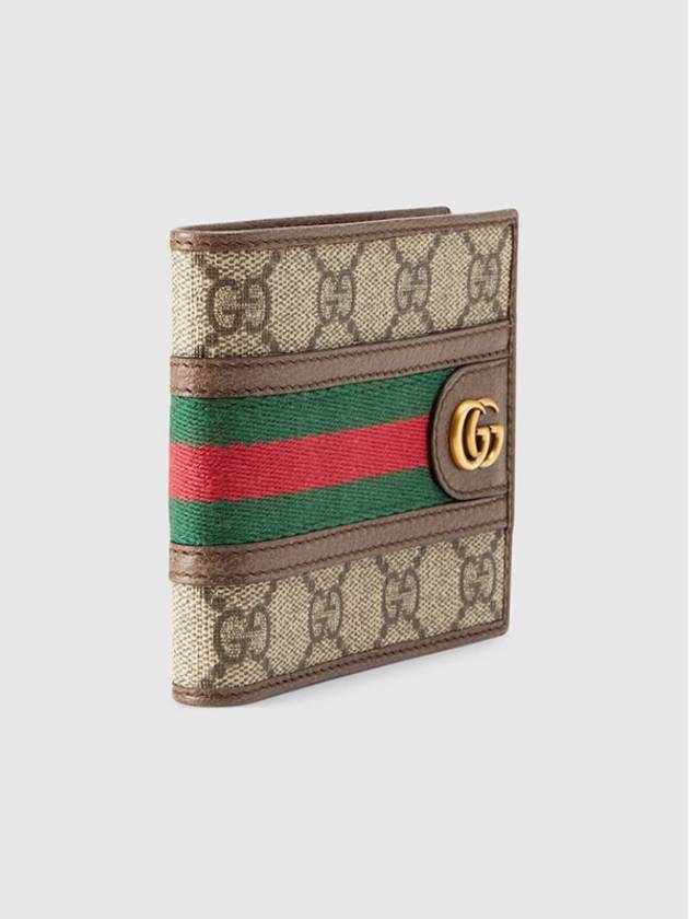 Ophidia GG Supreme Canvas Coin Half Wallet Beige - GUCCI - BALAAN 3