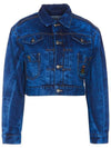 Marlene Crop Top Denim Jacket Blue - VIVIENNE WESTWOOD - BALAAN 1