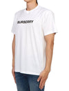 Logo Print Short Sleeve T-shirt White - BURBERRY - BALAAN 3