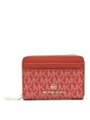 Jet Set Small Logo Card Wallet Red - MICHAEL KORS - BALAAN 1