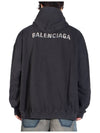 Back Logo Hooded Top Black - BALENCIAGA - BALAAN 6