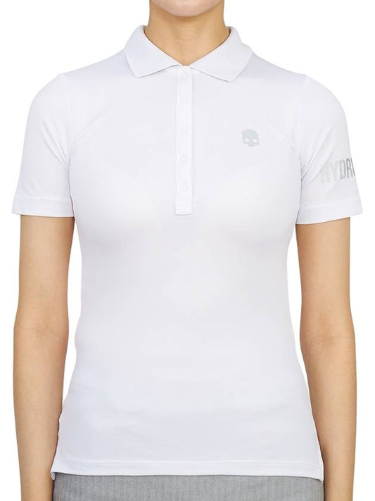 Women's Golf Picket Logo Short Sleeve PK Shirt White - HYDROGEN - BALAAN 2