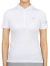Women's Golf Picket Logo Short Sleeve PK Shirt White - HYDROGEN - BALAAN 1