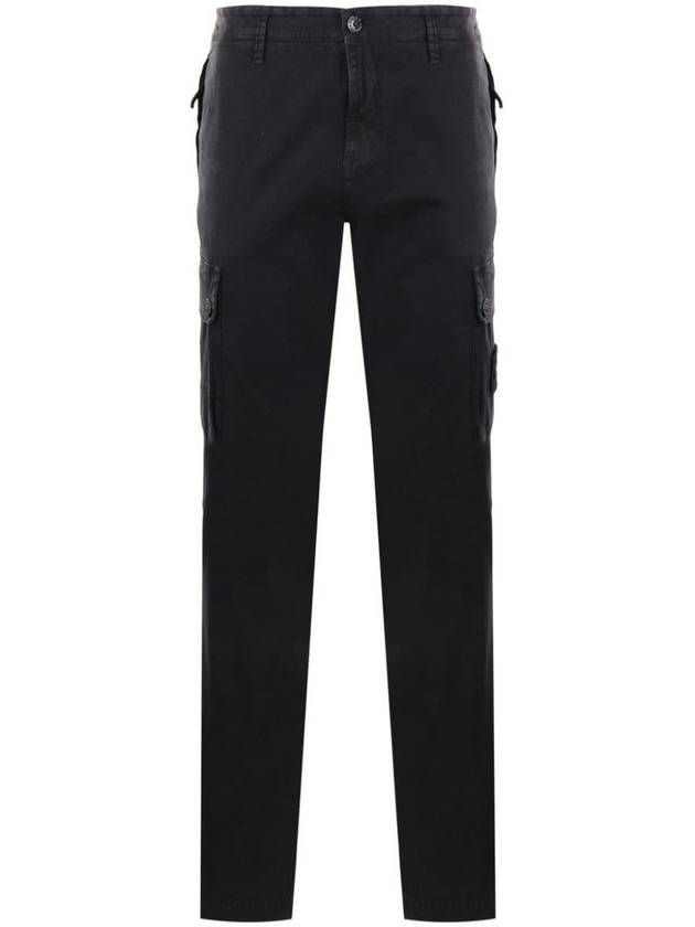 Compass Badge Cargo Straight Pants Black - STONE ISLAND - BALAAN 2