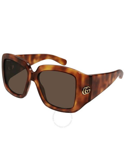 tortoiseshell effect oversized frame sunglasses GG1402S - GUCCI - BALAAN 2